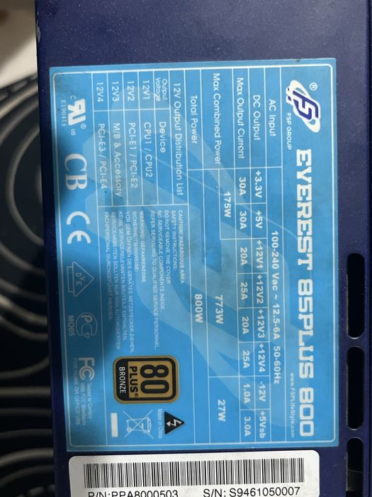 Блок питания FSP Everest 800W