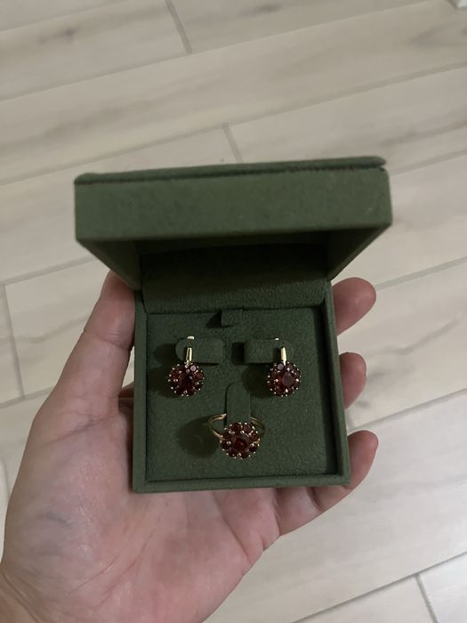 Набор (серьги, кольцо) из золота 585пробы