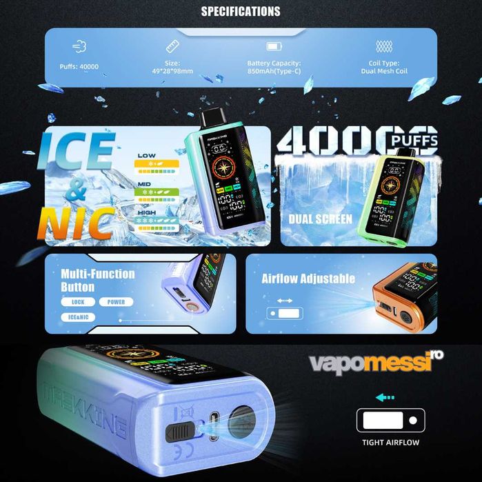 Vape Nou MasKKIng -Ecran Curbat ,IA,Airflow si 3 moduri de Folosire !