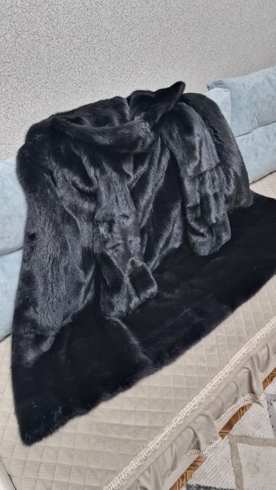 Шуба темно коричневая