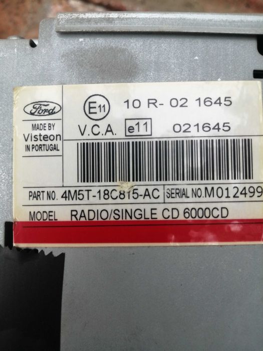 Радио ford 6000cd