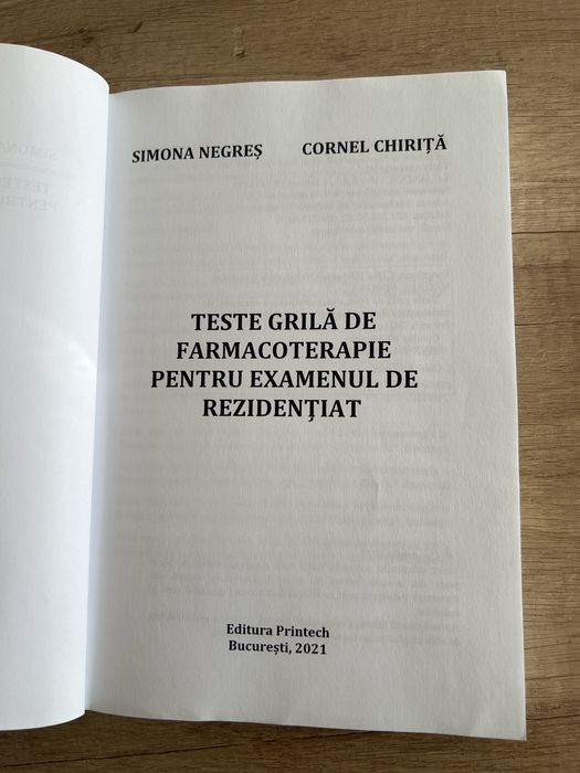 Teste grila de farmacoterapie pentru examenul de rezidentiat