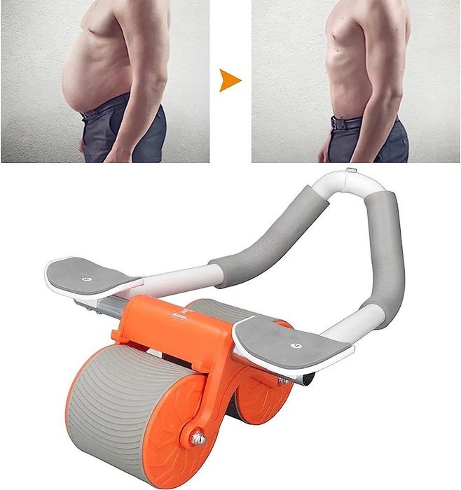 Упражнение на роликах для пресса с поддержкой локтя