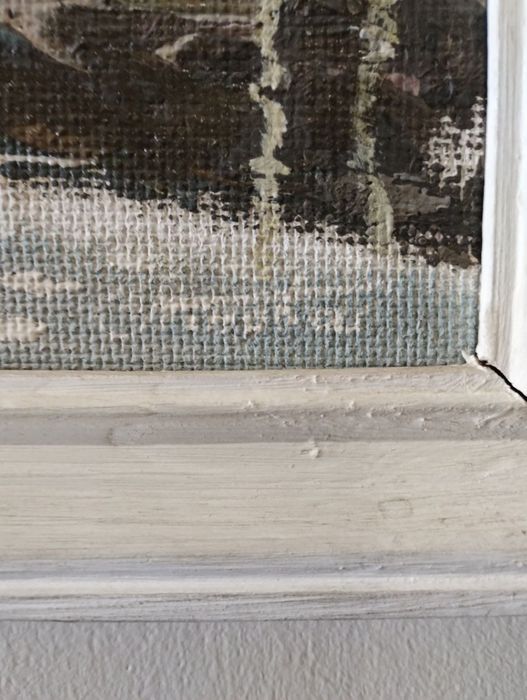 Много красива стара българска картина. Масло.