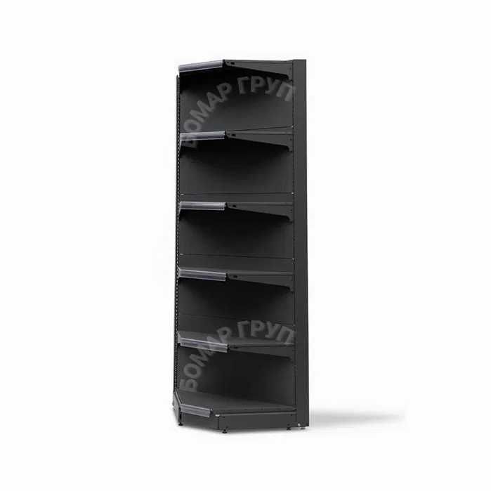 ПРОМО! Крайстенен стелаж за магазин бял или тъмно сив мат!