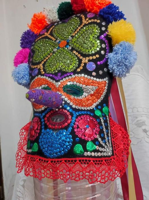 ДЕТСКА кукерска маска, гугла, нова, уникат,ръчна изработка,