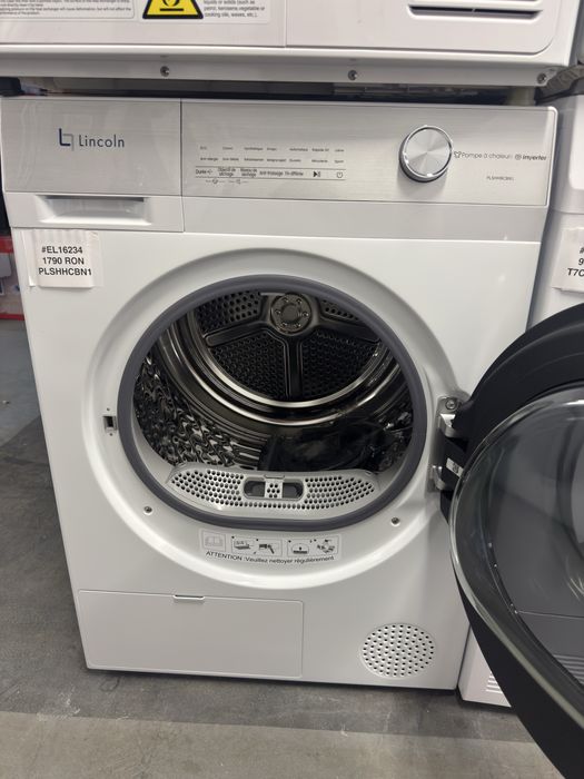 Uscător de rufe cu pompă de căldură 8kg  Lincoln PLSHH8CBN1