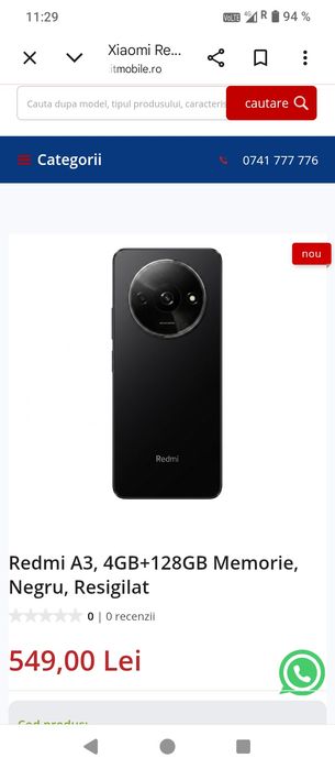 Vând Redmi A3 că și nou 128gb