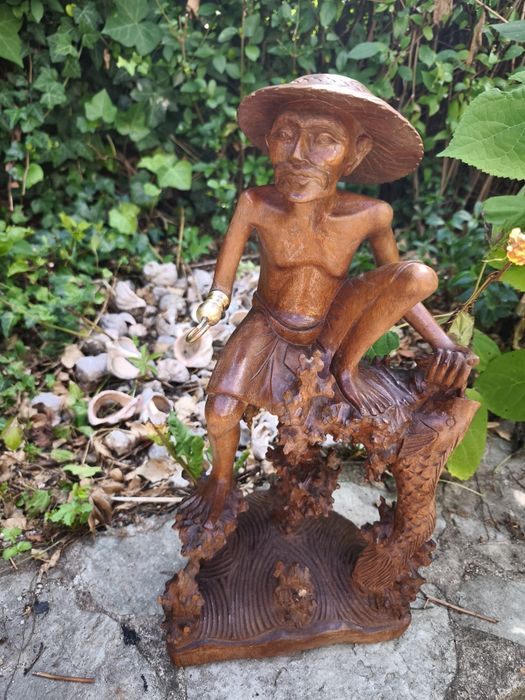 Vând statueta lemn personaj thailandez exotic