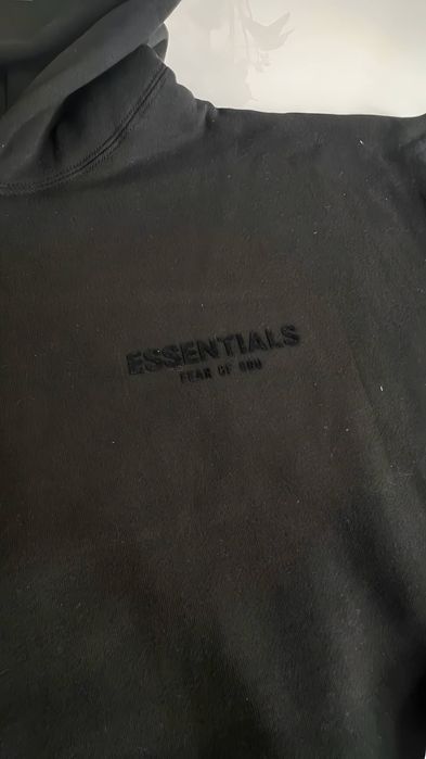 Памучен Essentials черен сет- суичер и панталон. Размери S и M.
