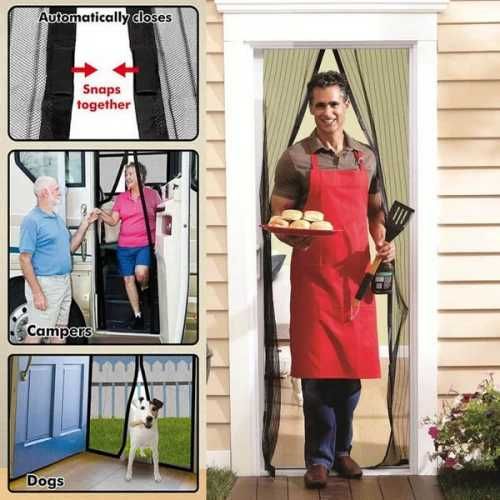 Магнитна мрежа за врата против насекоми , Комарник врата, 190х100см