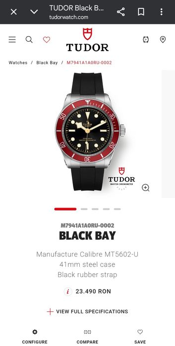 Tudor Black Bay 41 - Full Set - Red Bezel - In garantie