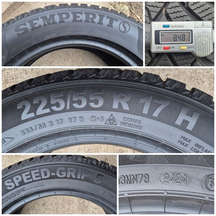 O bucată 225/55 R17 M+S iarnă - una Semperit Dunlop Bridgestone