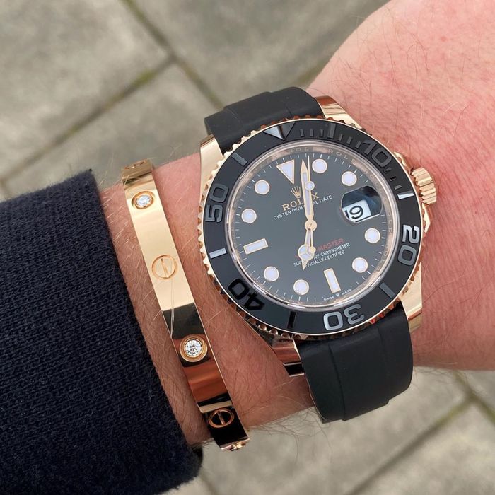 rolex yacht - master 40,mm roze rubber