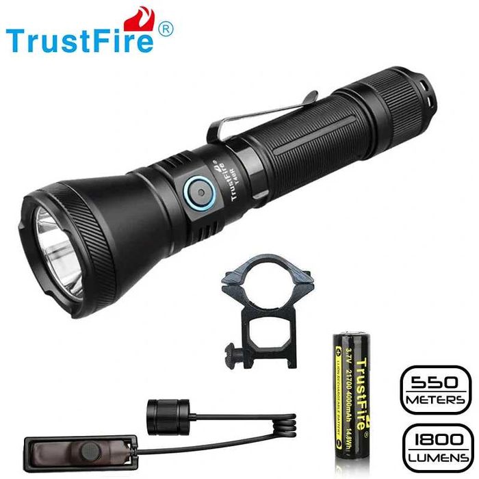 Lanterna tactica LED Trustfire T40R, TrustFire R8 Telecomanda inclusa