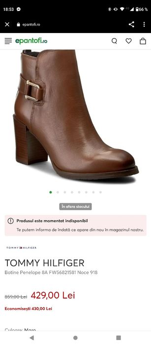 Botine piele naturala Tommy Hilfiger