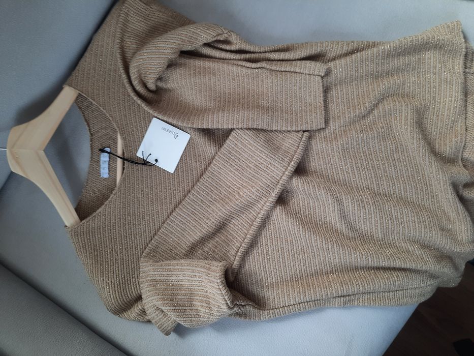 Нов плетен пуловер DOREMI - италианска мода, с етикет