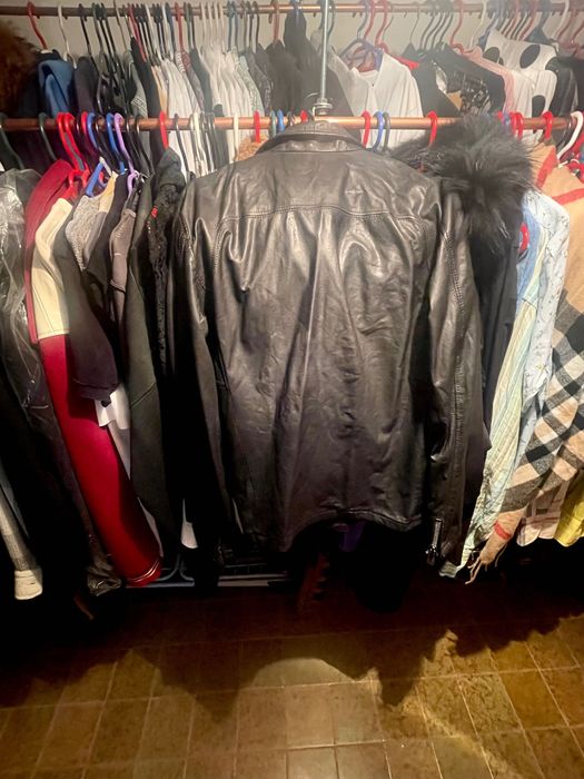 Richmond  compleu geacă piele + pantaloni . Original