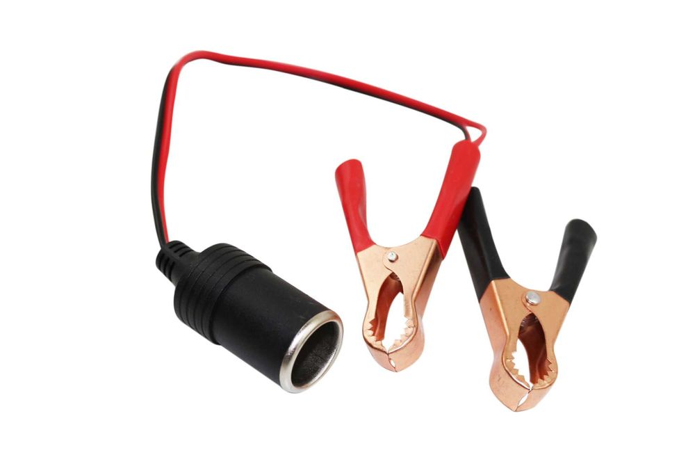 Разклонител Автомобилна букса/гнездо за запалка, с щипки за акумулатор