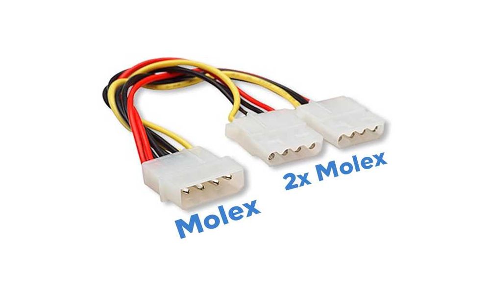 Кабель адаптер переходник раздвоитель Molex с одного молекс на два