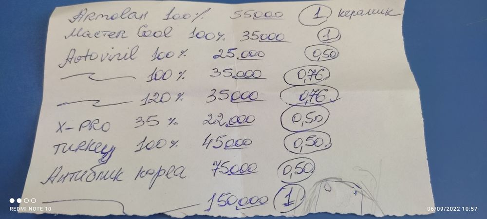 Tonirovka plyonkasi sotiladi