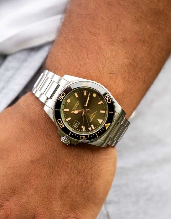 Ceas Longines HydroConquest GMT (L3.790.4.06.6) - Bratara originala metal + bratara rubber originala extra (cutie, acte, garantie)