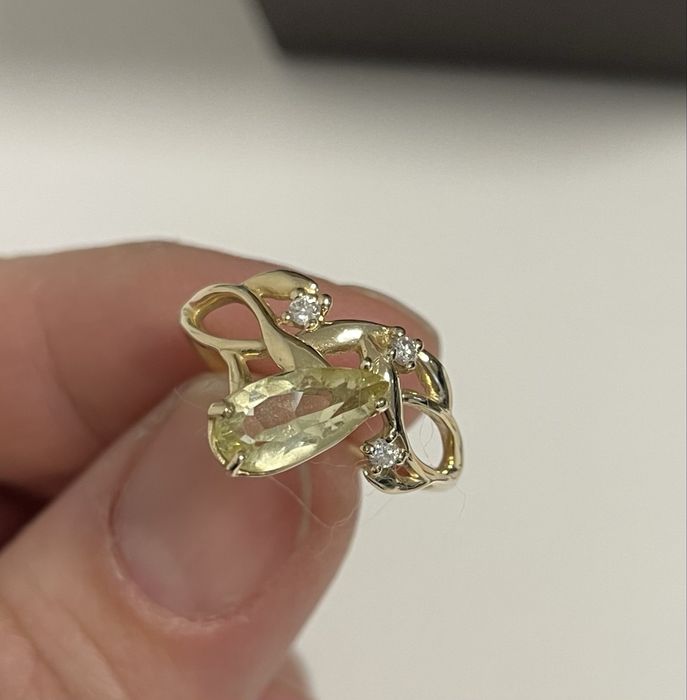 Inel aur 585 diamante si quartz - Kultho