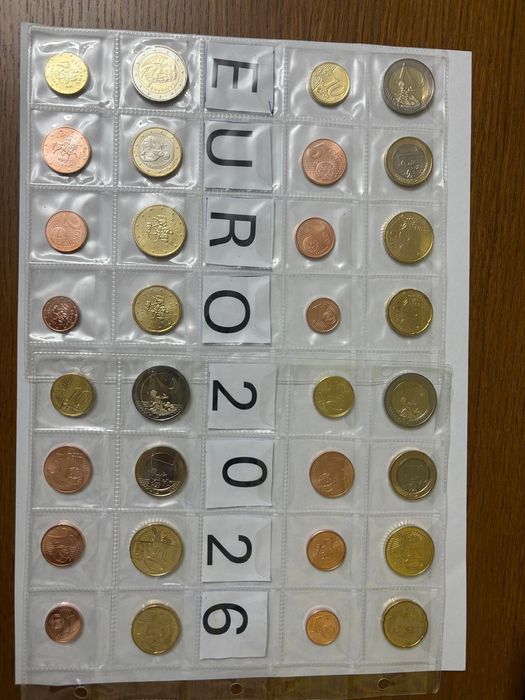 Vând lot de 10 seturi UNC  Euro 2026 Bulgaria