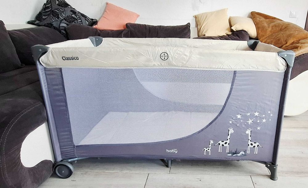 Бебешка кошара Moni - Tommy, бежова 120×60 см