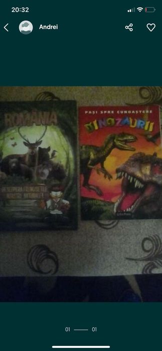 Vând două cărți despre animale și păsări