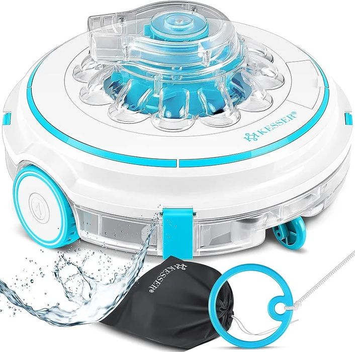 Robot curățare piscina, 4 baterii Li-lon, 5200 mAh, frânghie 3 M, 27wati, 80L/minut