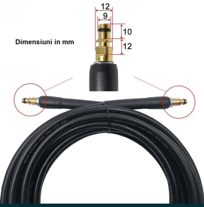 Furtun presiune Karcher k2 , k3 ,k4, k5, k6, k7 ambele capete click