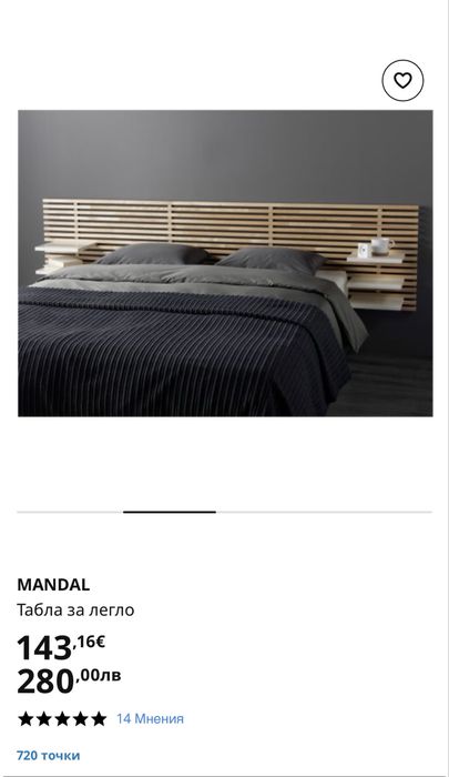 Ikea Mandal горна табла