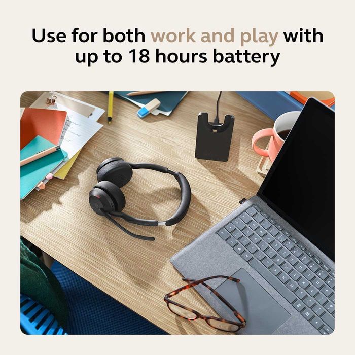 Безжични слушалки Jabra Evolve2 55 Stereo