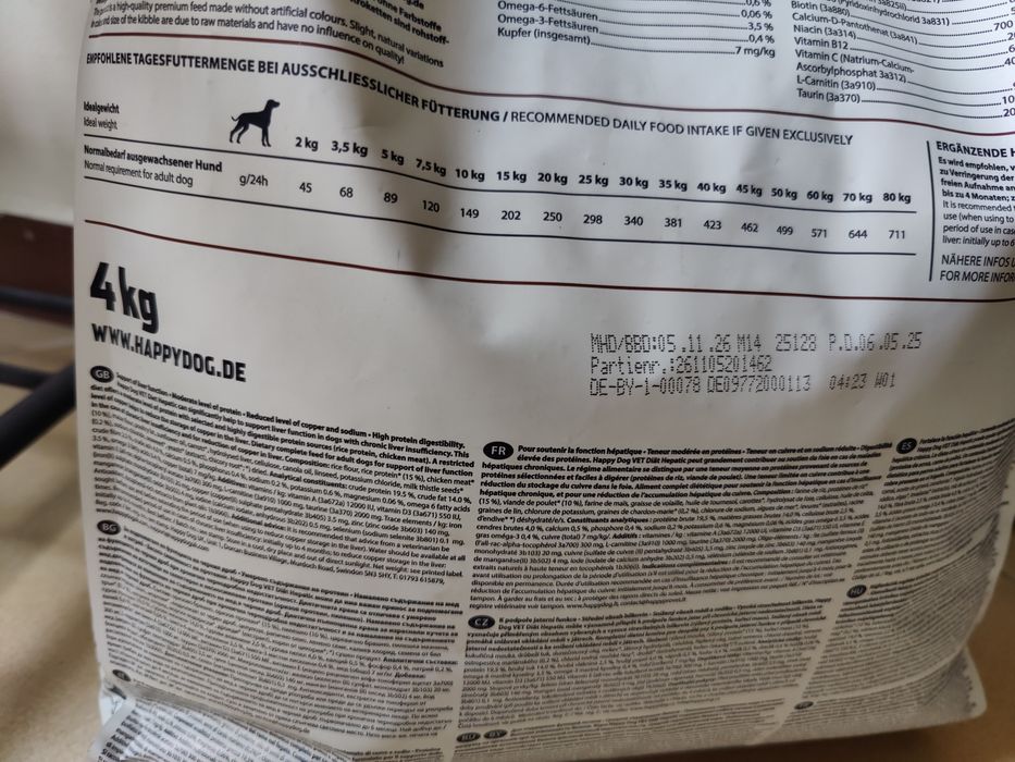 Happy Dog Vet Diet Hepatic 4 кг