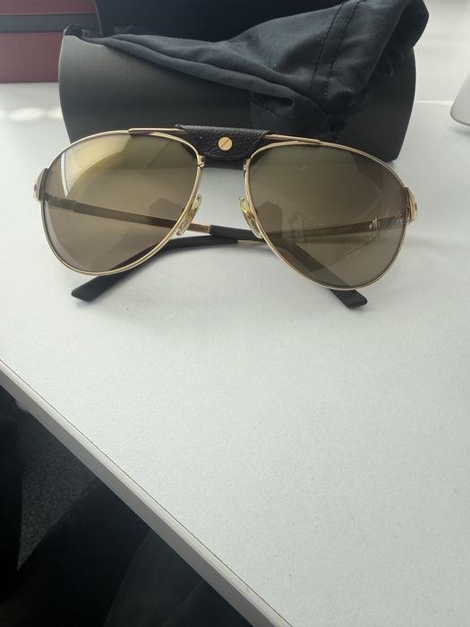 Слънчеви очила Limited Cartier Santos Dumont - Gold Addicted