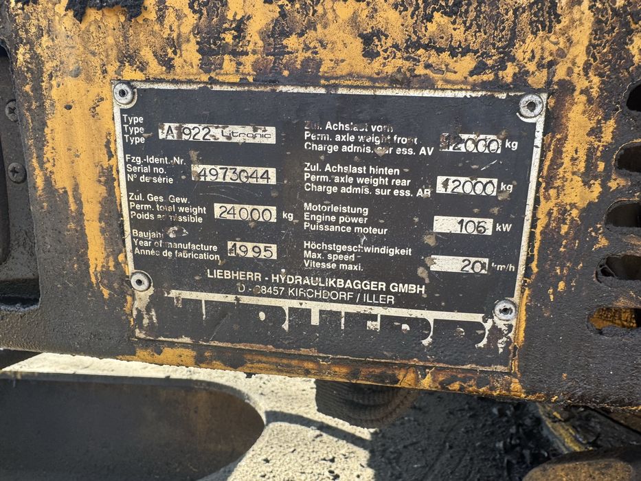 Liebherr 922 pentru deseuri