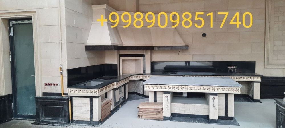 Летняя кухня Барбекю очаг Камин Пицца Печь