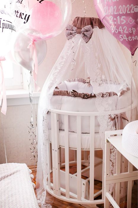 Продам кроватку бортики балдахин