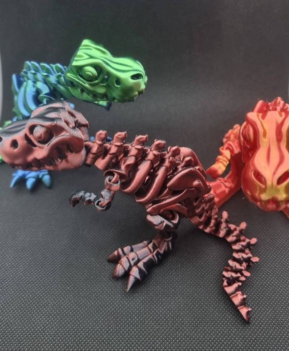 Подвижна 3D играчка скелет на динозавър