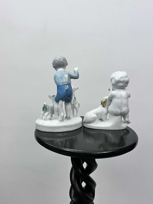 Set trei piese bibelouri vechi W Germania GEROLD din portelan bibelou