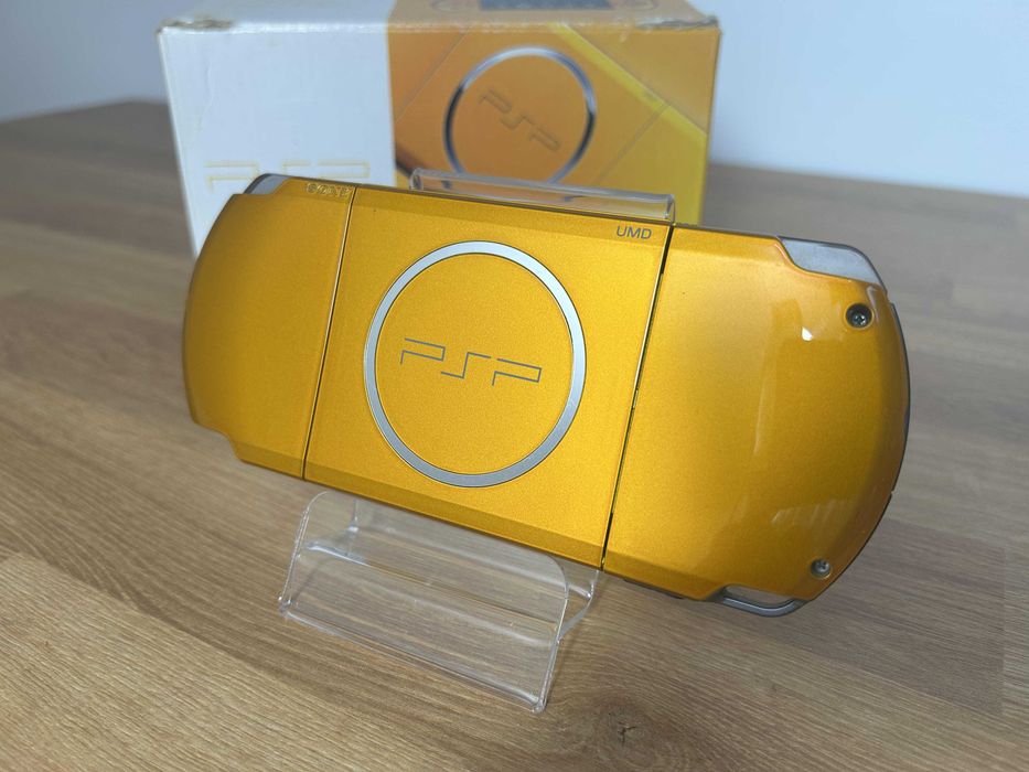 PSP 3000 Bright Yellow în cutie — culoare foarte rară, modată, 64GB