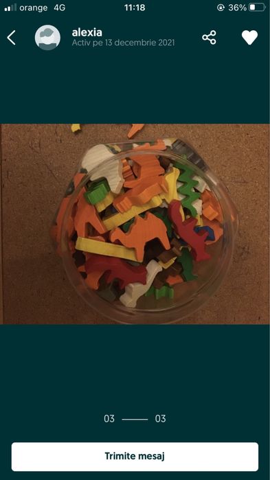 Set figurine lemn animale, natura