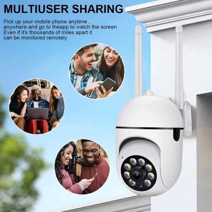 Camera video supraveghere rotativa FullHD, IP, microfon dual, led, IR