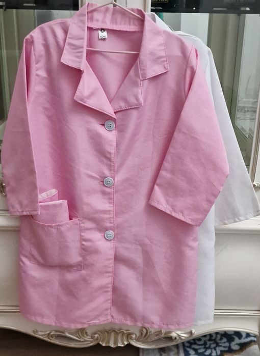 Детский мелицинский халат с шапочкой