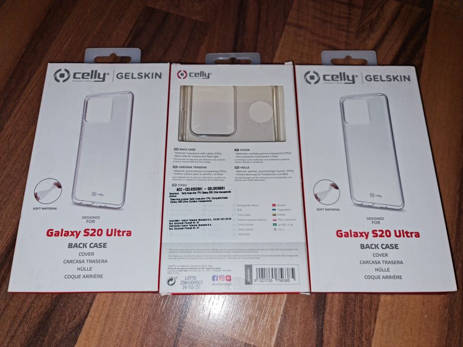 Husa silicon originala Celly Gelskin Cover Samsung Galaxy S20 Ultra