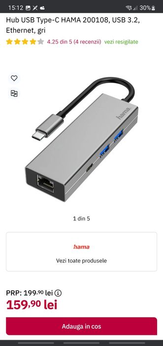 Hub Hama Ethernet usb-c