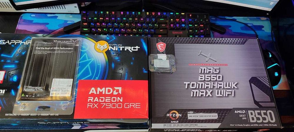 База на AM4 (5700X, B550, 32GB) на гарантии