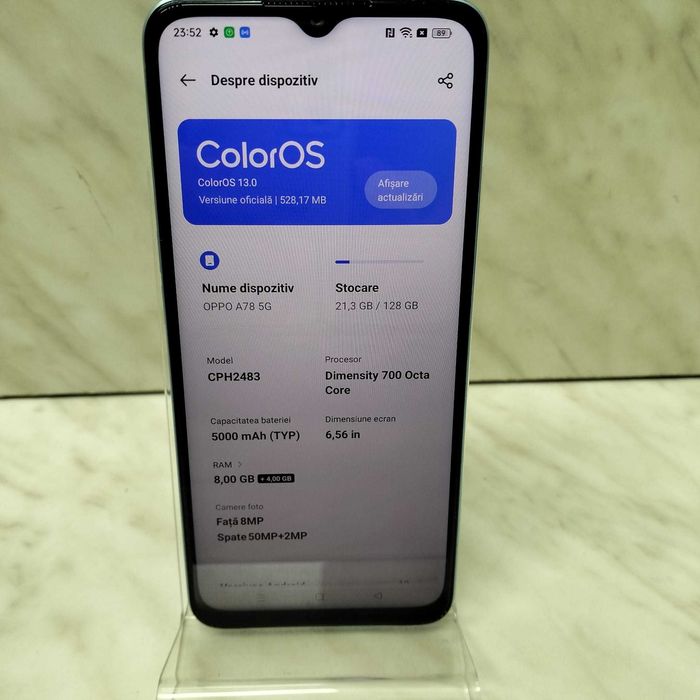 Telefon OPPO A78 5G Albastru 128GB Zeus Amanet Rahova 23041