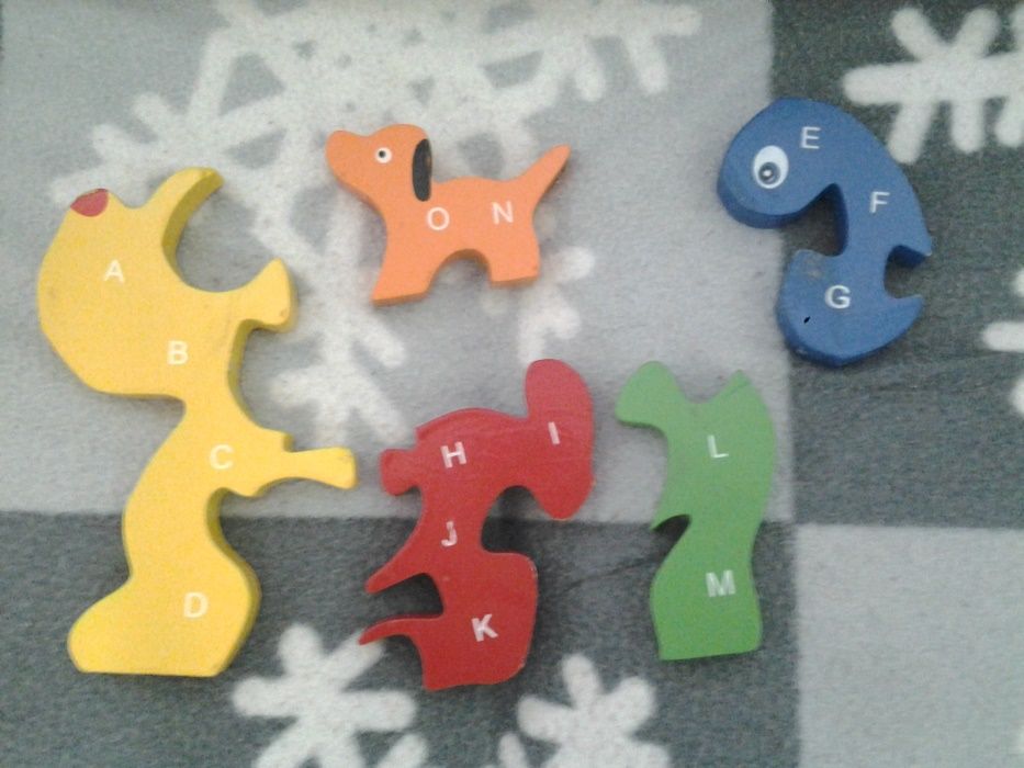 ***Puzzle lemn catel jucarie pentru copii +2 ani